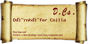 Dörnhöfer Csilla névjegykártya